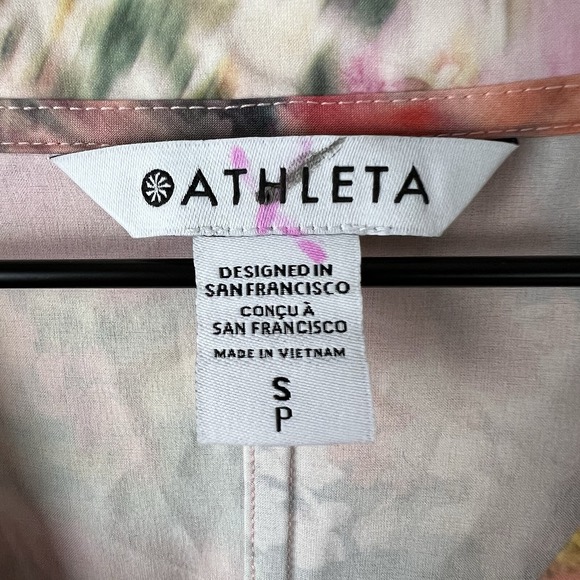 Athleta Womens Small Renewed Bloom Marlow Romper Tie Waist 4" Inseam #845942 - Picture 5 of 6